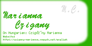 marianna czigany business card